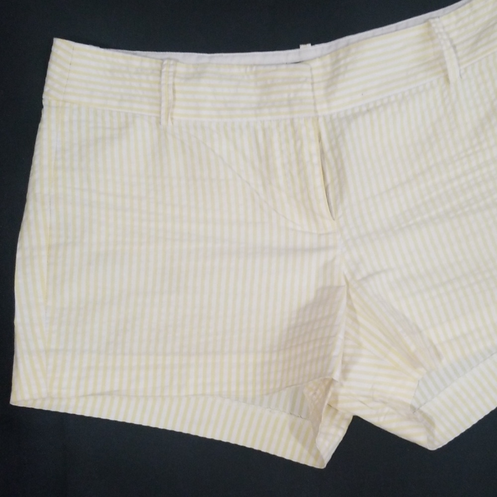 J.Crew striped yellow and white shorts. - Picture 2 of 8